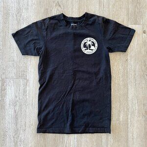 Mens Outrank Black Graphic Short Sleeve Tshirt - S